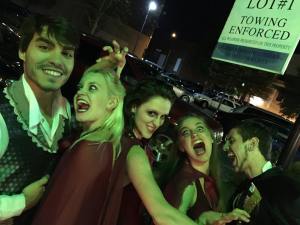 By the end of the night promoting the show, we were really in character (photo by Gary Taylor)